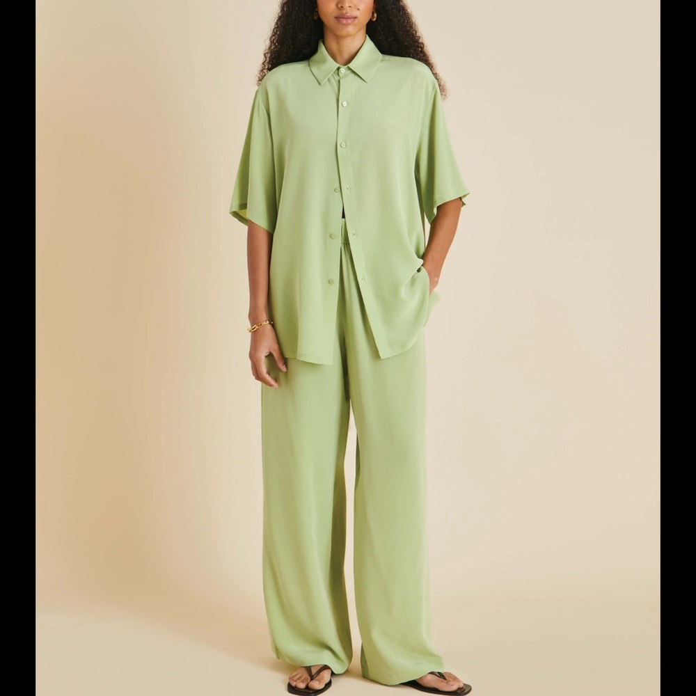 NEW!! Olivia von Halle ALABAMA GREEN PAJAMAS